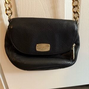 Michael Kors Black Crossbody Bag with Gold Chain